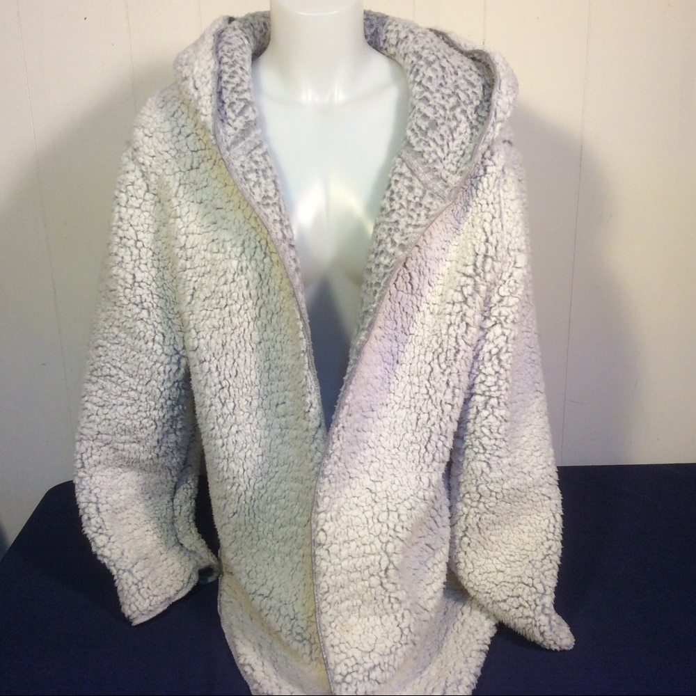 Pink Victoria’s Secret Open Sherpa Hooded Jacket